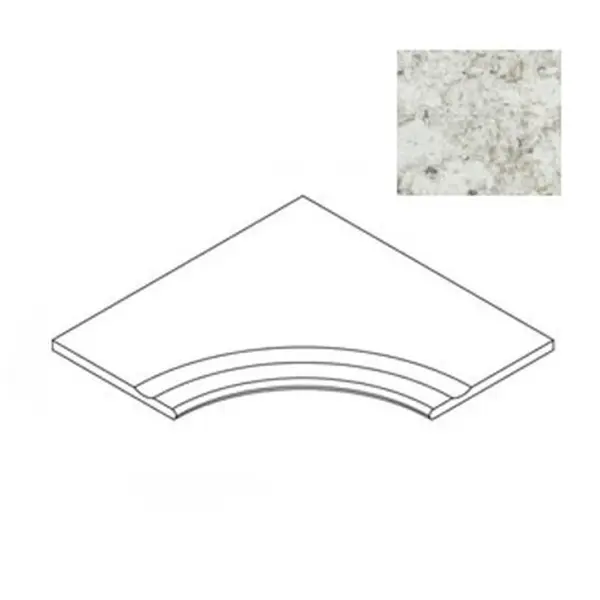 Atlas Concorde Russia Forte Dei Marmi Quark 620090001128 Brazilian White Bordo Svasato Angolare Round 30 60x60