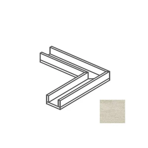 Impronta italgraniti Dorset DR03CAA6 Canalina Angolare Beige Cross Cut 14x60x8