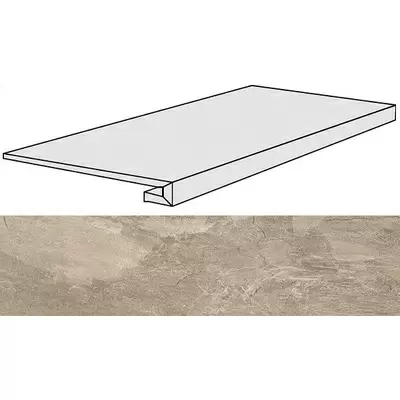 Rex Ceramiche Ardoise 739321 Ecru Gradino 33x120