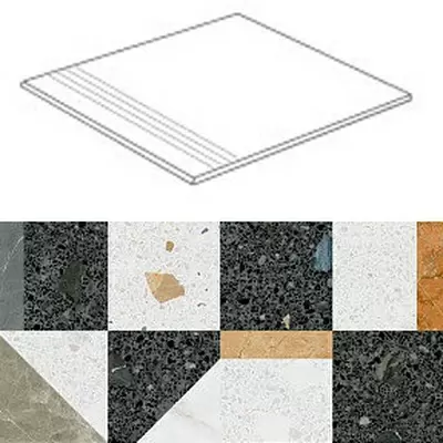 Arcana Ceramica Stracciatella 8EB6 Stellato R Multicolor 33x80
