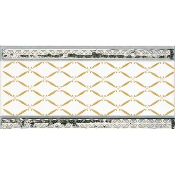 Ape ceramica Lord + Noblesse Cenefa Delis Blanco Silver 20x10