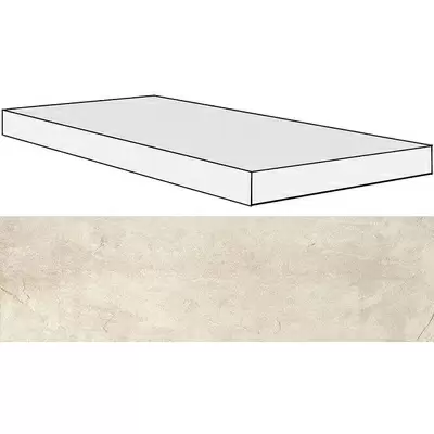 Rex Ceramiche Ardoise 739338 Ivoire Ang.Gradino DX/SX 33x120