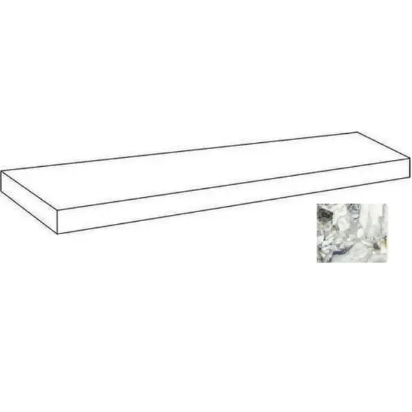 Atlas Concorde Russia Forte Dei Marmi Quark 620070002661 Ceppo Apuano Forest Scalino Angolare Sx Matt 33x160