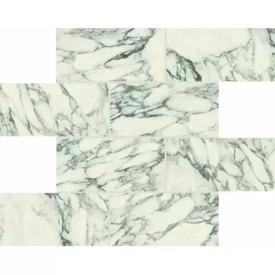 Casa Dolce Casa Stones and More 2.0 756824 Arabescato White Glossy 6mm Muretto 7.5x15-2 30x30