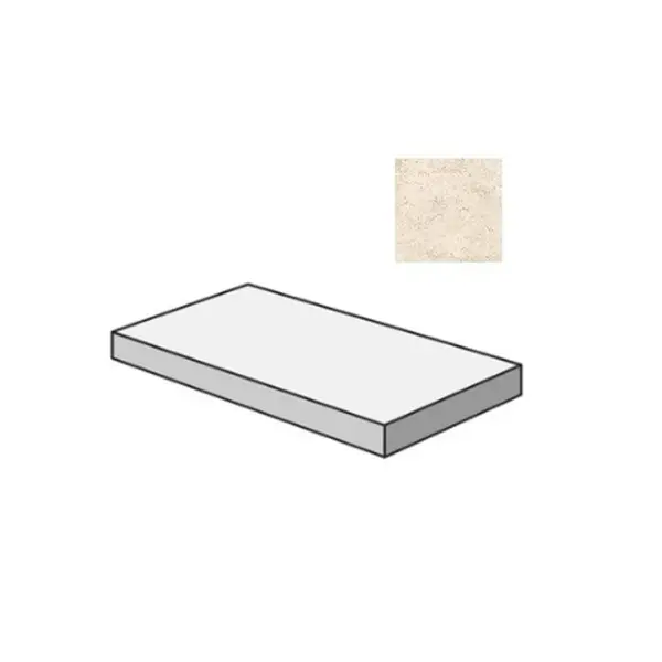 Sant Agostino Via Appia CSAGSCCB12 Gradone Angolare Sx Cross Cut Beige 33x120