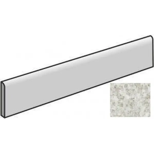 Atlas Concorde Russia Forte Dei Marmi Quark 610130007539 Brazilian White Battiscopa Matt 7,2x60