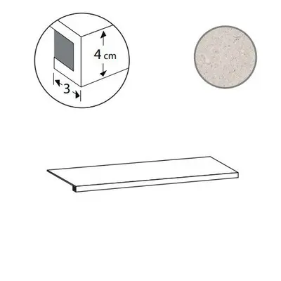 Sant Agostino Silkystone CSAGSKGR12 Gradone Greige 33x120