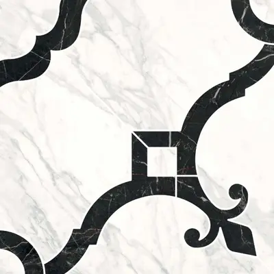 Kerama Marazzi Фрагонар ID88T Белый 1/4 Розона 30x30