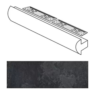 La Fabbrica Ceramiche Pietra lavica Torello Per Gradino Gryphea 4x60