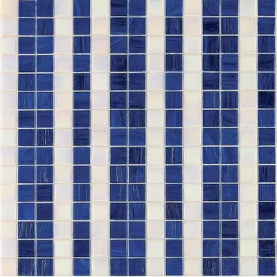 Bisazza Decori 20 06001336VL Righe Bianco Blu 32.2x32.2
