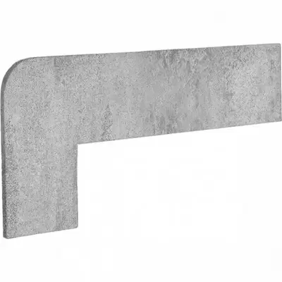 Exagres Opera Zanquin Recto Silver Izqda лев. угловой 17.5x42.3