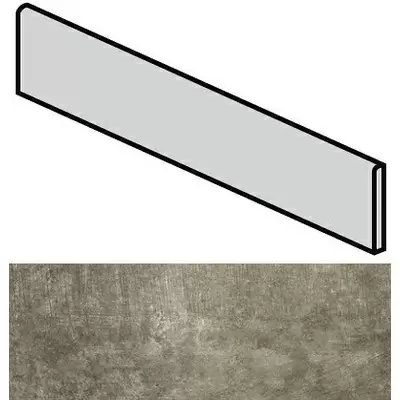 Rex Ceramiche Matieres 755950 Gris Battiscopa 60x4.6