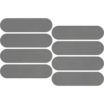 Impronta italgraniti Nuances NU03MOV Antracite Mosaico Ovale Strideup 19.5x37