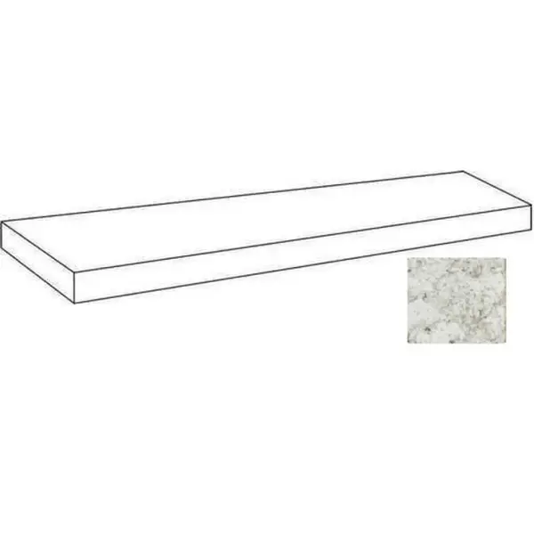 Atlas Concorde Russia Forte Dei Marmi Quark 620070002758 Brazilian White Scalino Angolare Sx 33x60