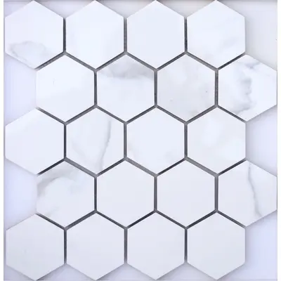 Bode Marble Porcelain Calacatta Pol Гексагон 37x64 26,7x30,8