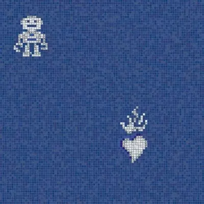 Bisazza The Crystal Collection 06001461VL Hearts And Robots Blue 0.97x0.97