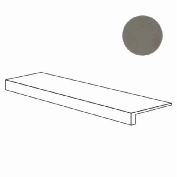 ABK Crossroad Chalk 0001219 Gradone Top Smoke Ret 32x120 - керамическая плитка и керамогранит