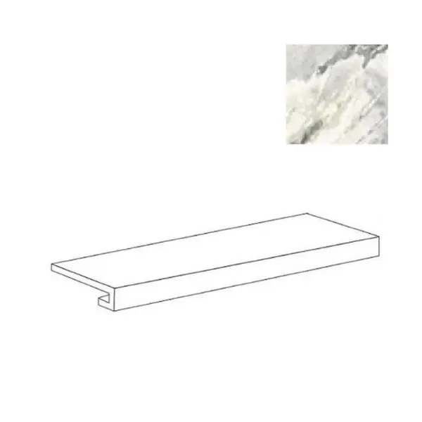 Flaviker PI.SA Supreme Hedonism 0017891 Gradone Top Dover White Nat Ret 32x120 - керамическая плитка и керамогранит