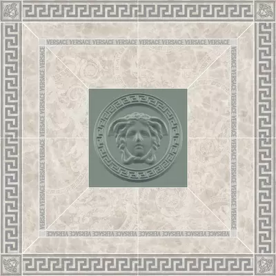 Versace Meteorite 47321 Rosone Lappato Bianco Oro 120x120