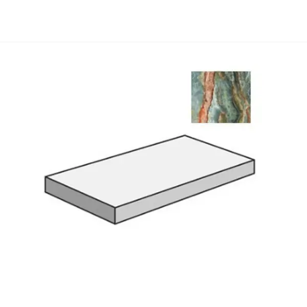 Sant Agostino Star CSAGDSME12 Gradone Angolare Dx Emerald 33x120