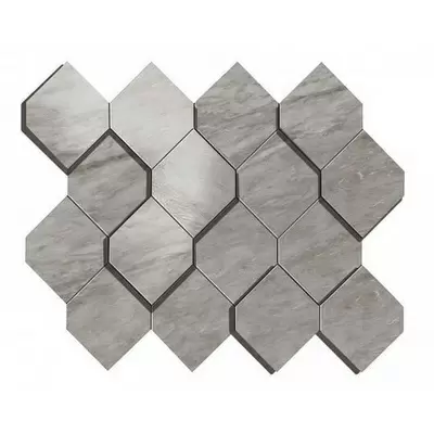 Atlas Concorde Marvel Stone AS39 Bardiglio Grey Esagono 3D 28.2x35.3
