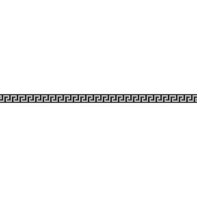 Versace Meteorite 47281 Listello Greca Lappato Nero/Platino 2,7x60