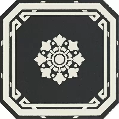 Ceramiche Grazia Old England OEODB1 Ottagono Black Dover 20x20