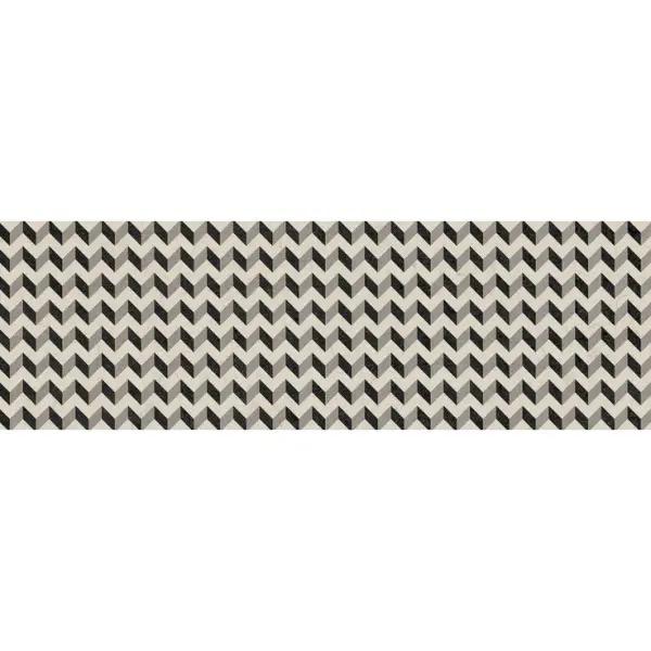 Arcana Ceramica Black&Cream ARC_8YT1 Cream R Zigzag Matt Ret 32x99