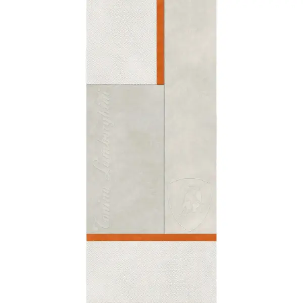 Tonino Lamborghini Korium 167574 White Orange Square Logo 120x280 - керамическая плитка и керамогранит