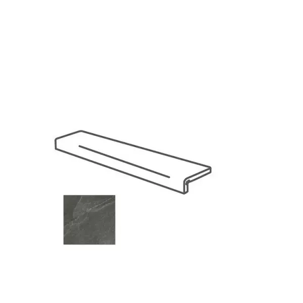 Impronta italgraniti Shale SL0495I Elemento L Incollato Ash 16,5x60