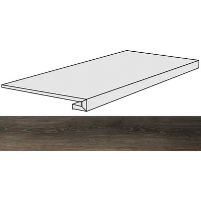 Rex Ceramiche Planches 756101 Choco Gradino 40x120