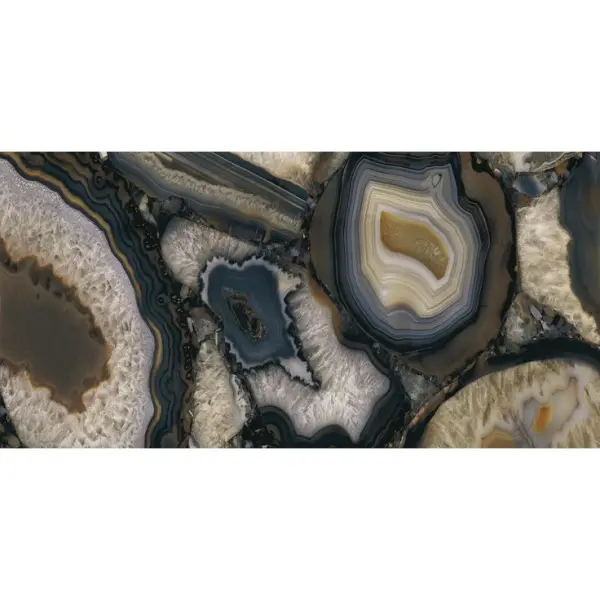 Level by Emil Group Marmi ELX3 Stuoiato Book Match B Agate Black Lapp 162x324