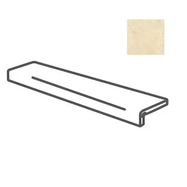 Impronta italgraniti Calcis CL0295I Elemento L Incollato Crema 16,5x60 - керамическая плитка и керамогранит