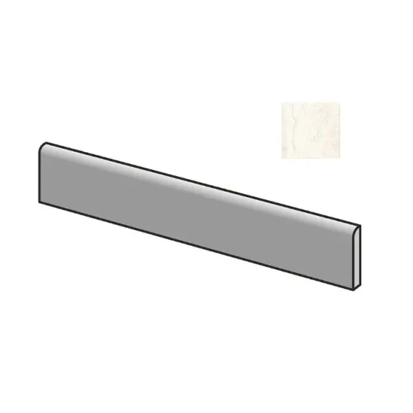 Sant Agostino Via Appia CSABAVWK60 Battiscopa Appia Vein Cut White Kry 7,3x60