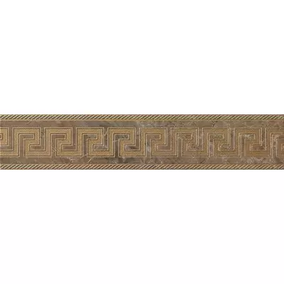 Versace Marble 240207 Fascia Greca Marrone 11.5x58.5