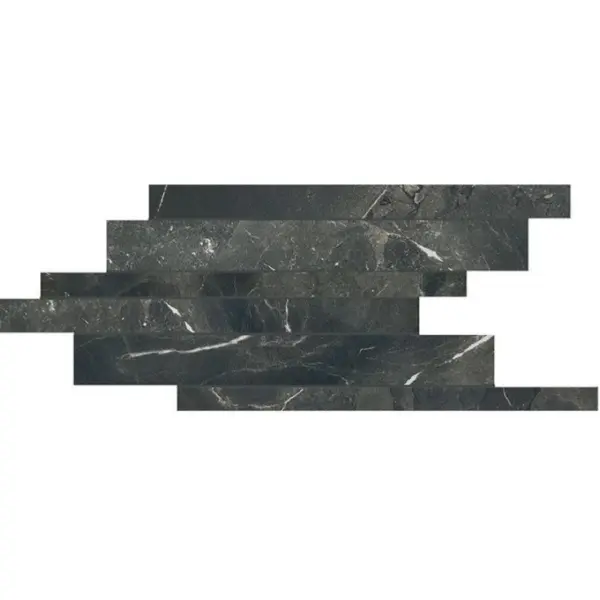 Cerim Ceramiche Timeless 747417 Black Deep Modulo Listello Sfalsato Luc 21x40