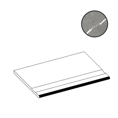 Atlas Concorde Russia Forte Dei Marmi 620090000993 Elegant Grey Bordo Piscina Angolo Sx 20x60