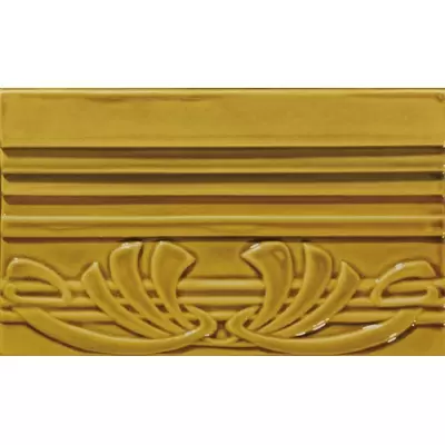 Ceramiche Grazia Epoque TED8 Terminale Deco Mustard Craquele 12x20