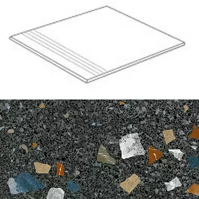 Arcana Ceramica Stracciatella 8EB4 R Grafito 33x80