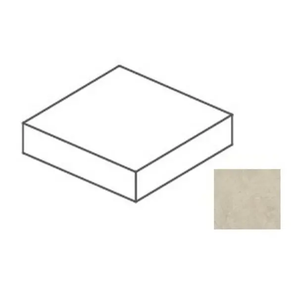 Impronta italgraniti Calcis CL03L882BA Elemento L Angolare Visone 80x80 - керамическая плитка и керамогранит
