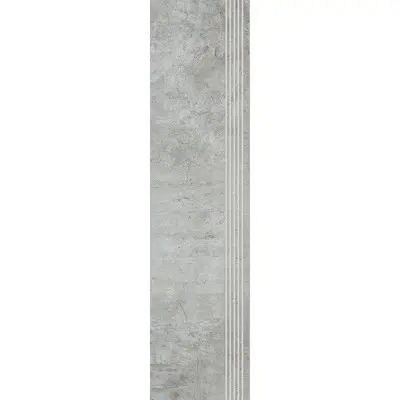 Grupa Paradyz Scratch Grys Stopnica Prosta Nacinana Mat 29,8x119,8