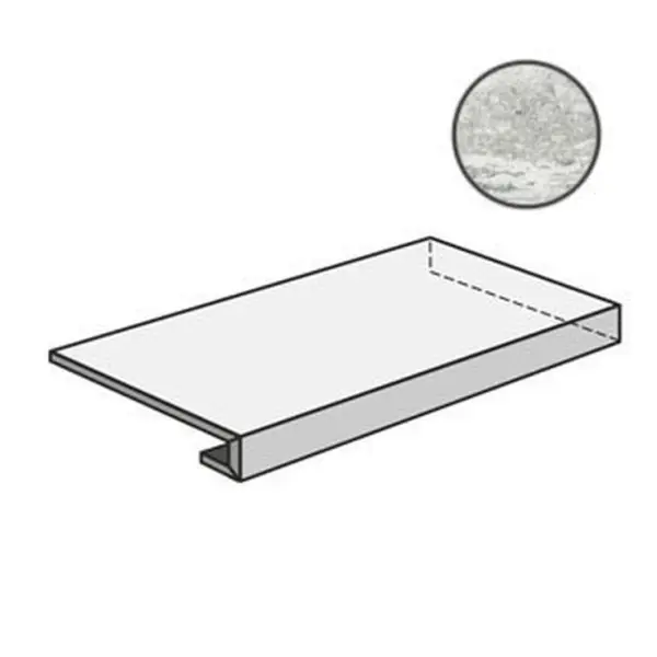 Sant Agostino Tipos CSAGASTW12 Gradone Ang Sx White 33x120