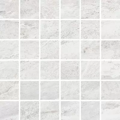 Monocibec Ceramiche Dolomite 92927 White Mosaico 4.7x4.7 Su Rete 30x30