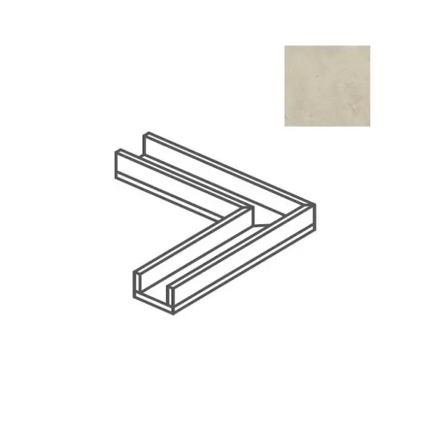 Impronta italgraniti Calcis CL03CAA8 Canalina Angolare Visone 16x80 - керамическая плитка и керамогранит