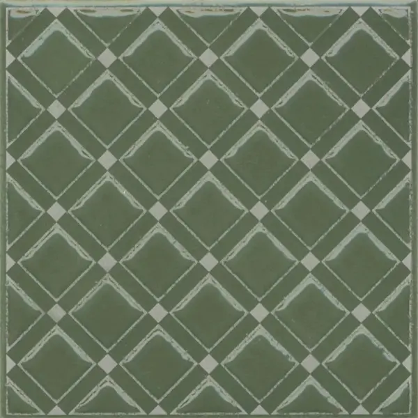 Kerama Marazzi Бахия KMD3STA015GN 1 Зеленый глянцевый 9,8x9,8