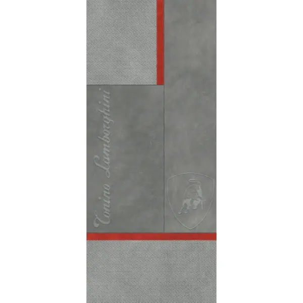 Tonino Lamborghini Korium 167562 Grey Red Square Logo 120x280 - керамическая плитка и керамогранит