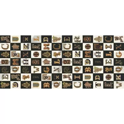 Versace Maximvs 63140 Lettering Bianco-Nero-Oro A 120x278