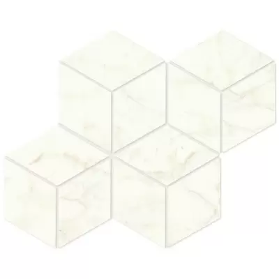 Atlas Concorde Marvel Shine A417 Calacatta Delicato Mosaico Esagono Matt 30x35