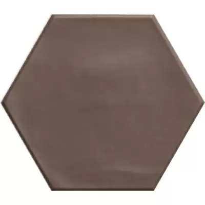 Ribesalbes Geometry Hex Brown Matt 15x17.3