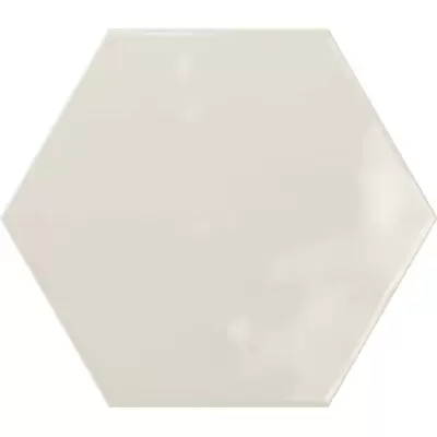 Ribesalbes Geometry Hex Creme Glossy 15x17.3